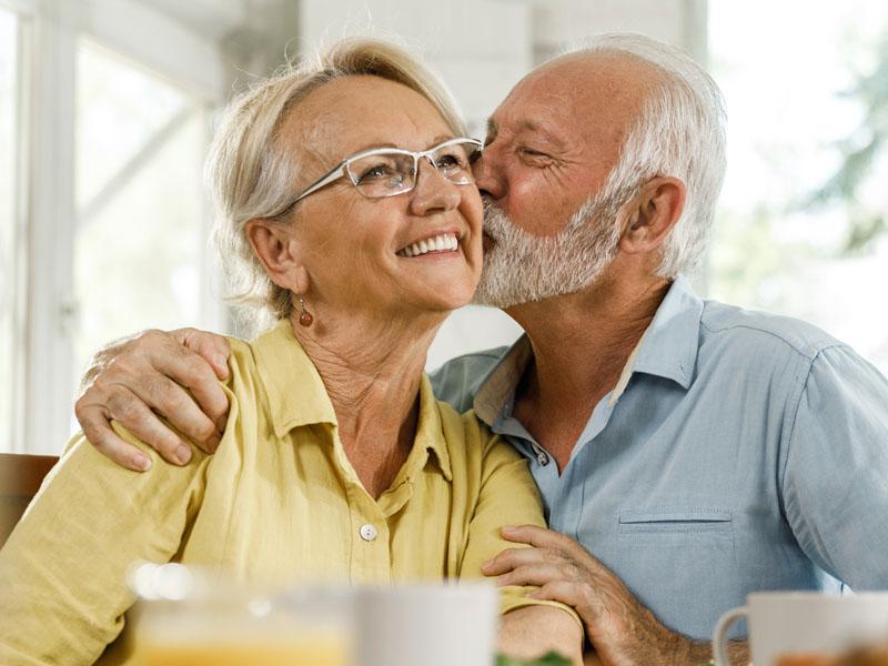 Older couple smiling